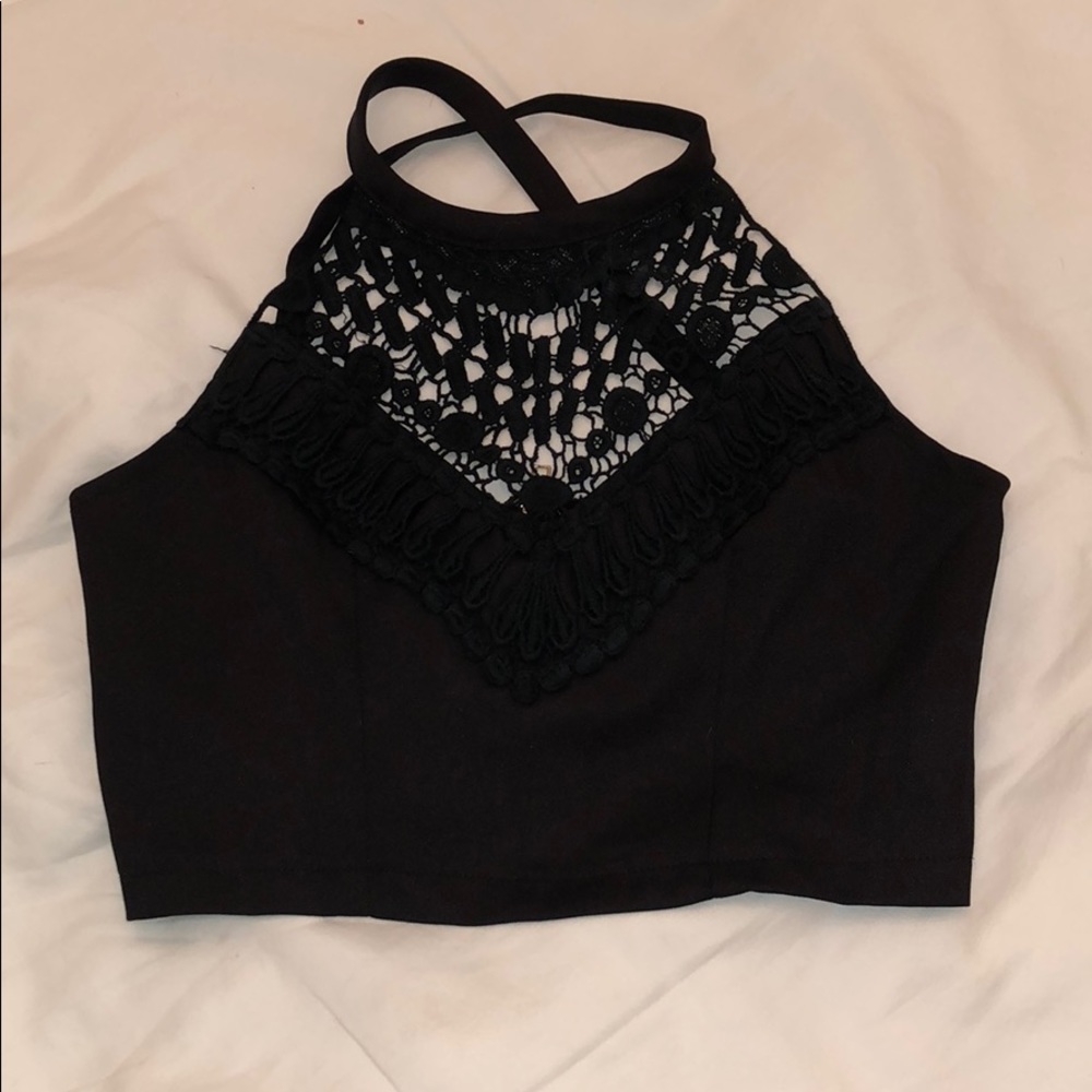 Black halter top